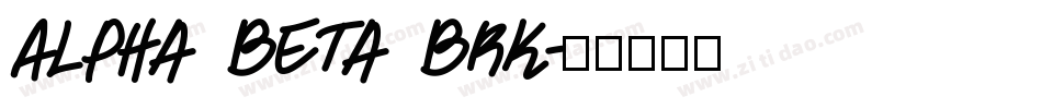 Alpha Beta BRK字体转换